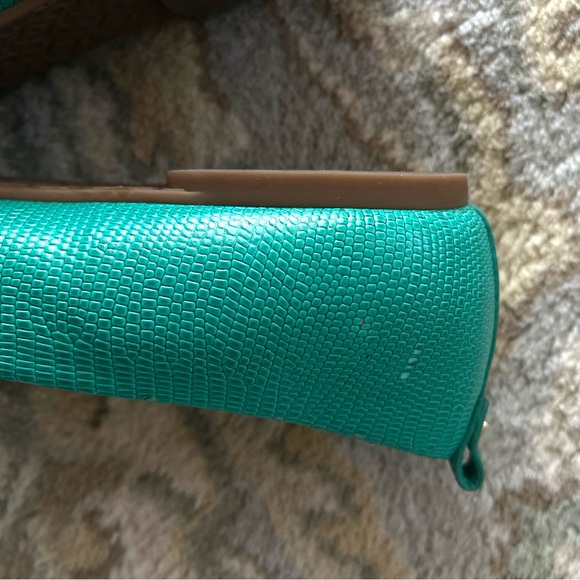 Tory Burch Mini Miller Flat Micro Tejus Green 8.5 - Picture 5 of 11